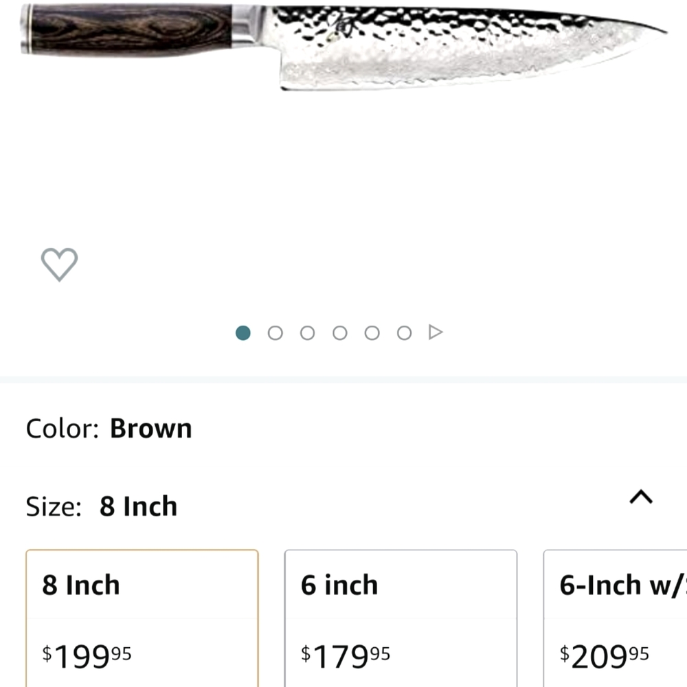 Shun,8" Japanese premier chef knife